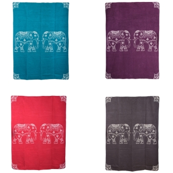 Yogadecke "Elefanten" 150 x 200 cm - regional hergestellt