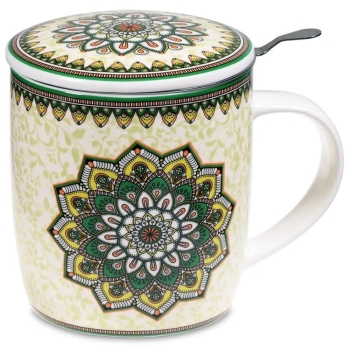 Set Teetasse Mandala grün