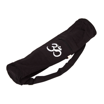 Yogatasche OM Baumwolle 60 schwarz mit ZIP