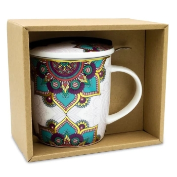 Set Teetasse Mandala türkis