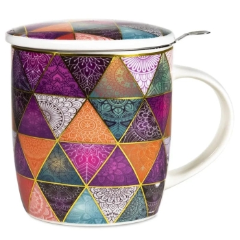 Set Teetasse Mandala Patchwork