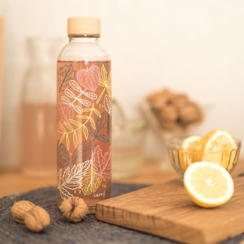 Glastrinkflasche CARRY 0.7 l FALLING LEAVES
