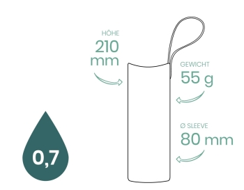 CARRY Sleeve 0,7 l - MAGNOLIE