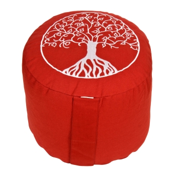 Meditationskissen Rondo Big BASIC Lebensbaum Stick bordeaux