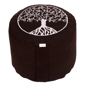 Meditationskissen Rondo Big BASIC Lebensbaum Stick schwarz