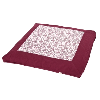 Meditationsunterlage BASIC PAISLEY Design 80x80 cm aubergine