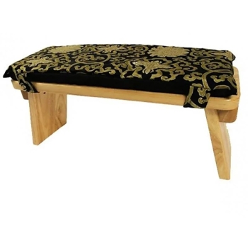 Kissen für Meditationsbank - Lotus schwarz / gold