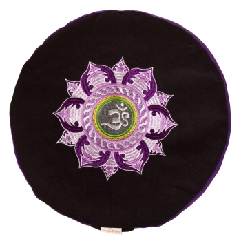 Meditationskissen Glückssitz® Lotus Stick lila / schwarz