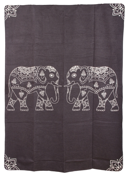 Yogadecke "Elefanten" 150 x 200 cm - regional hergestellt