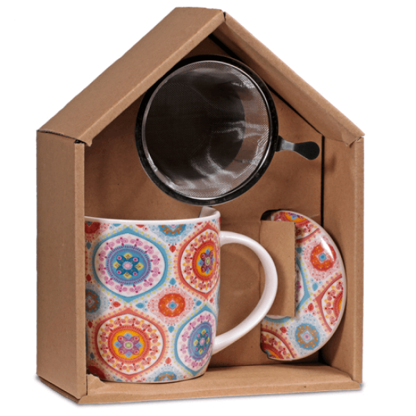 Set Teetasse Mandala blau Set Teetasse Mandala blau
