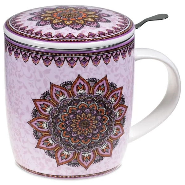 Set Teetasse Mandala lila Set Teetasse Mandala lila