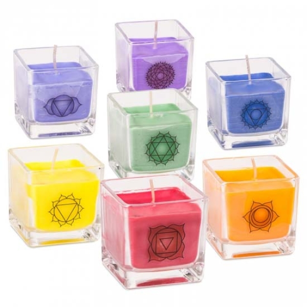 7 ökologischen Chakra Rapswachs Duftkerzen 7 ökologischen Chakra Rapswachs Duftkerzen