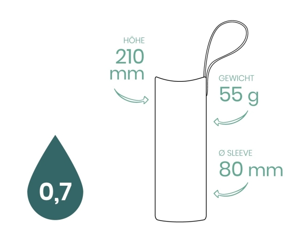 CARRY Sleeve 0,7 l - Minze CARRY Sleeve 0,7 l - Minze
